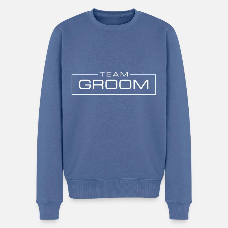 Équipe Groom Mariage - Pull Premium bio Homme - bleu pigeon