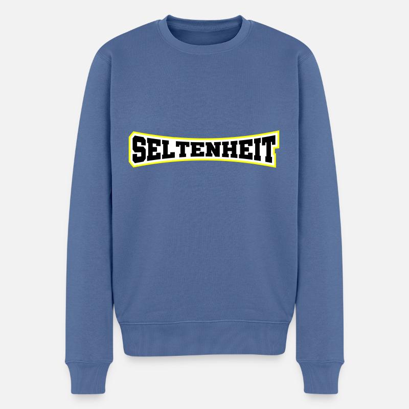 Seltenheit Selten Limitiert - Männer Premium Bio Pullover - Taubenblau