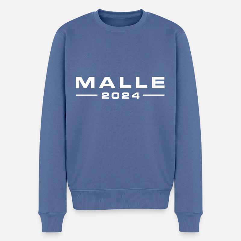 Malle 2024 - Männer Premium Bio Pullover - Taubenblau