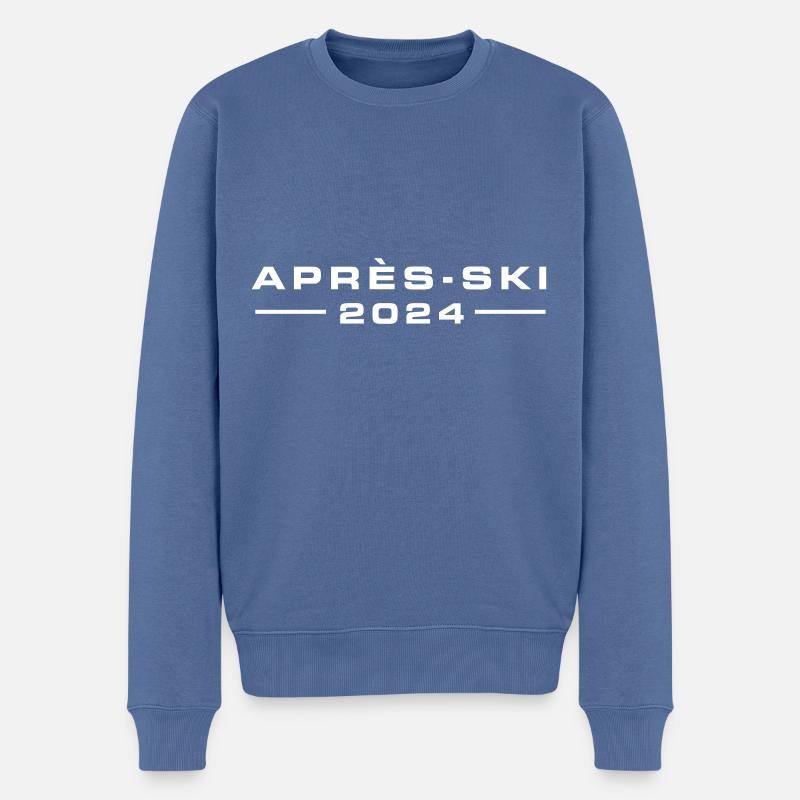 Apres Ski 2024 - Männer Premium Bio Pullover - Taubenblau