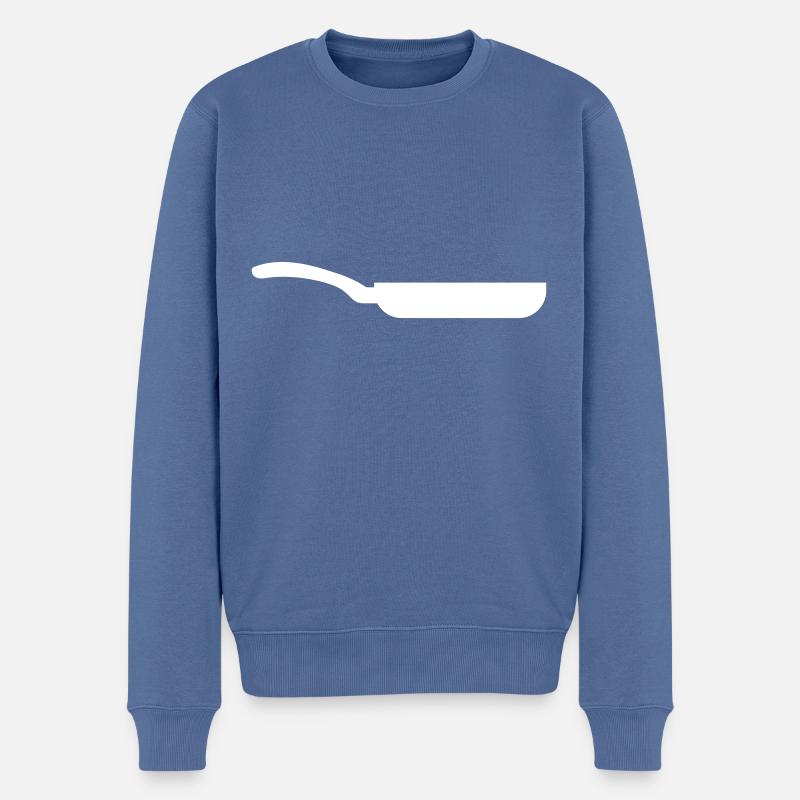 Icône Pan - Pull Premium bio Homme - bleu pigeon