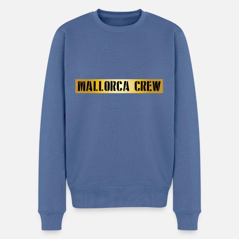Mallorca Crew - Männer Premium Bio Pullover - Taubenblau