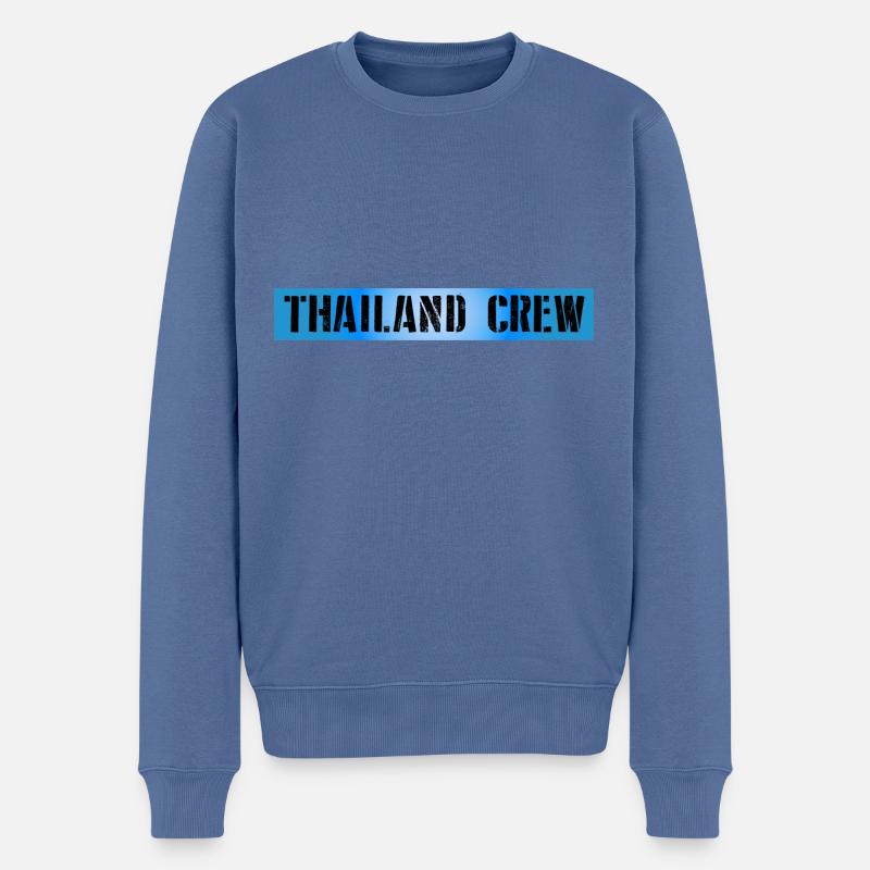 Thailand Crew - Männer Premium Bio Pullover - Taubenblau