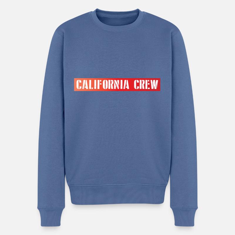 Équipage californien - Pull Premium bio Homme - bleu pigeon