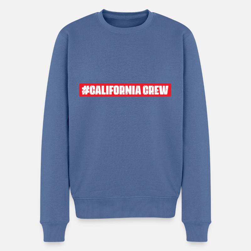 Équipage californien - Pull Premium bio Homme - bleu pigeon