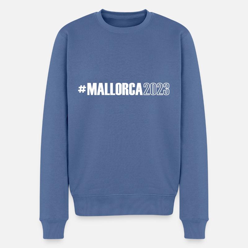 Mallorca 2023 - Männer Premium Bio Pullover - Taubenblau