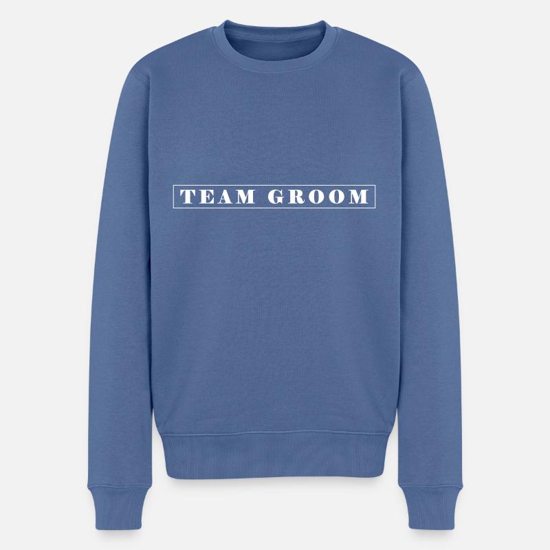 Équipe Groom Mariage - Pull Premium bio Homme - bleu pigeon