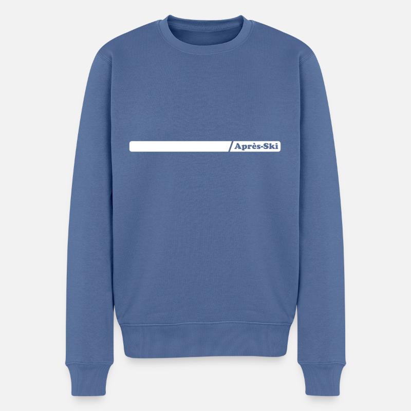apres ski linie - Männer Premium Bio Pullover - Taubenblau