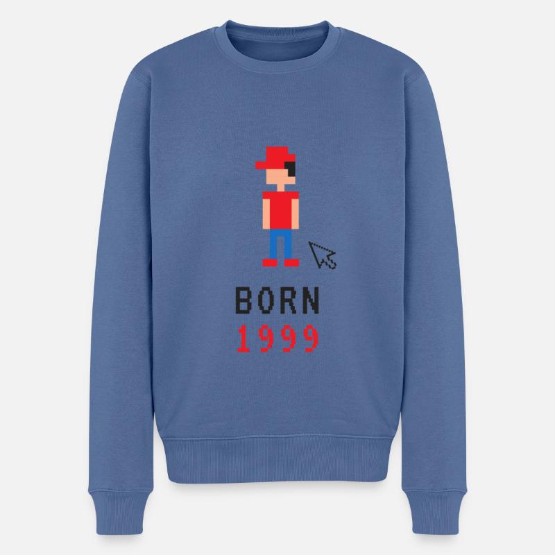 Born 1999 - Männer Premium Bio Pullover - Taubenblau