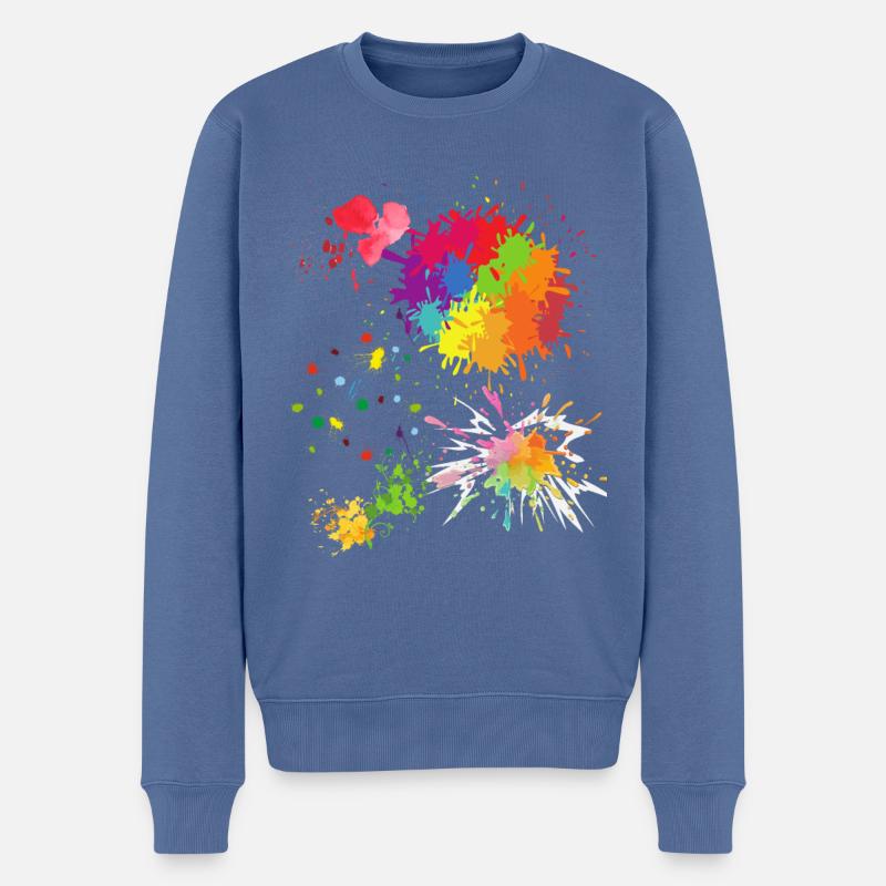 Aufstrebender Künstler - Männer Premium Bio Pullover - Taubenblau