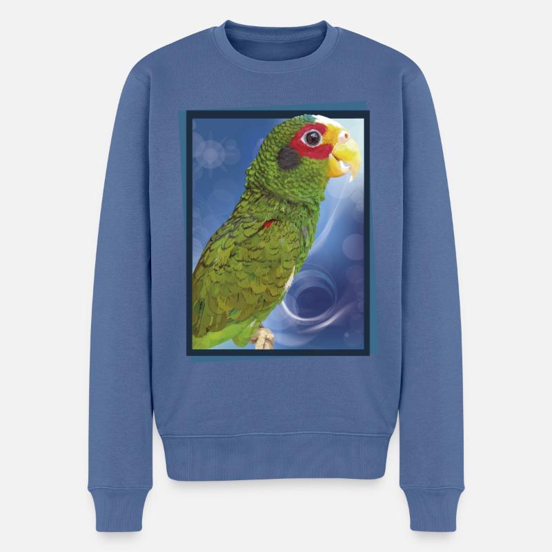 Le perroquet yucatèque - Pull Premium bio Homme - bleu pigeon