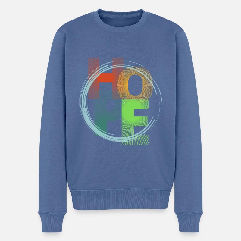 Hope - Männer Premium Bio Pullover - Taubenblau