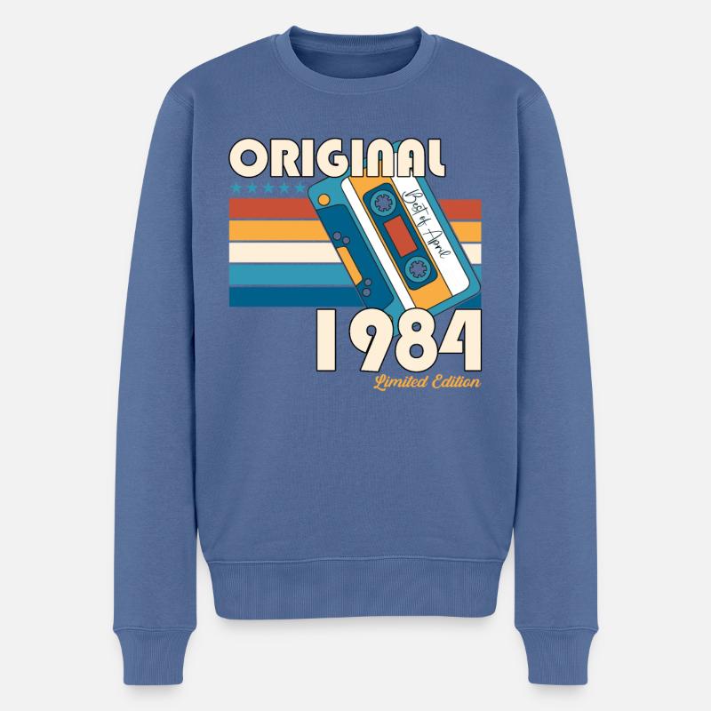 39. Geburtstag Mann April Jahrgang 1984 Kassette - Männer Premium Bio Pullover - Taubenblau