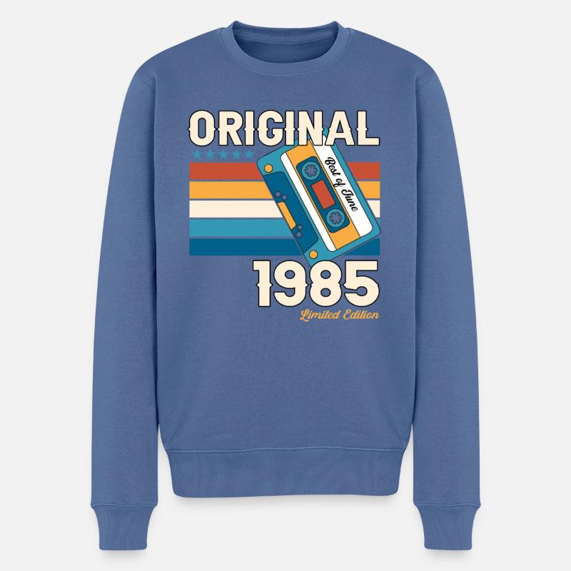 38. Geburtstag Mann Juni Jahrgang 1985 Kassette - Männer Premium Bio Pullover - Taubenblau