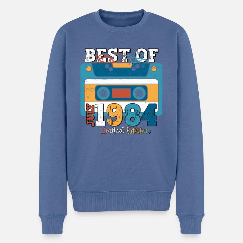 39. Geburtstag Mann Juli Jahrgang 1984 Kassette - Männer Premium Bio Pullover - Taubenblau