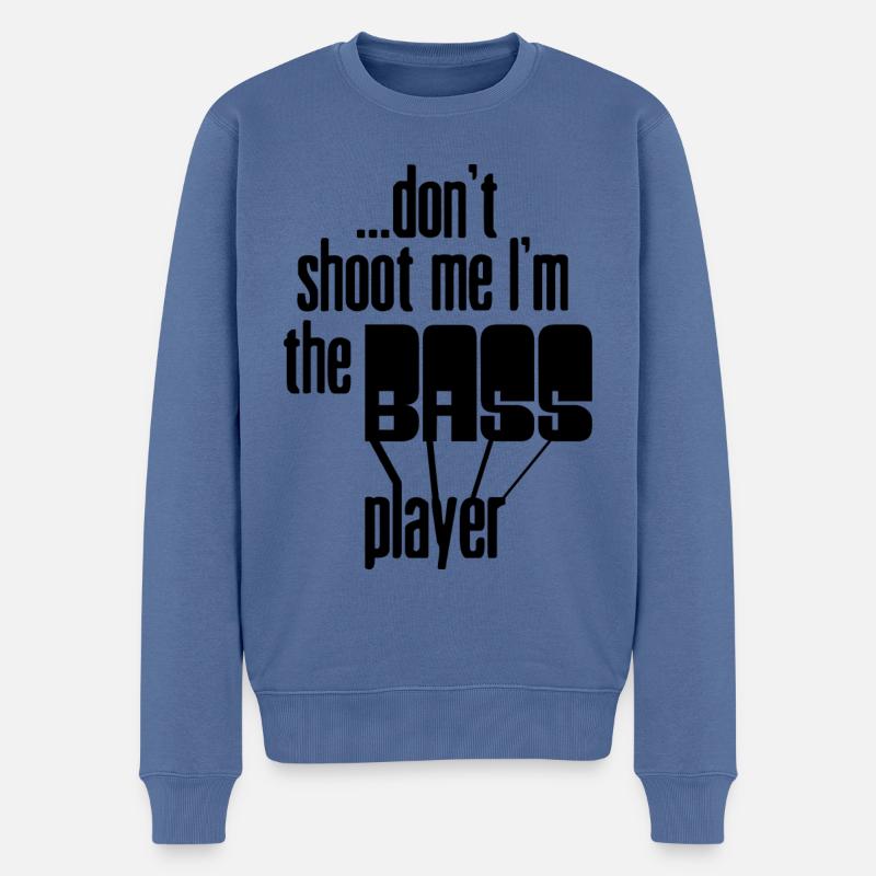 dont shoot me BASS - Männer Premium Bio Pullover - Taubenblau