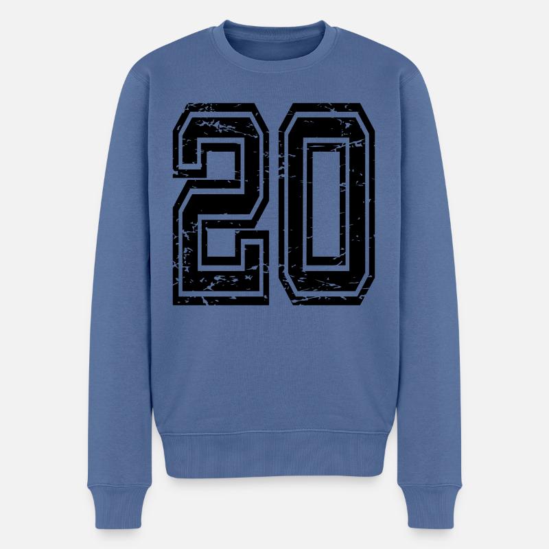 20 Denizli look utilisé - Pull Premium bio Homme - bleu pigeon
