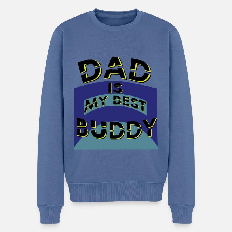 Papa mon meilleur pote, - Pull Premium bio Homme - bleu pigeon