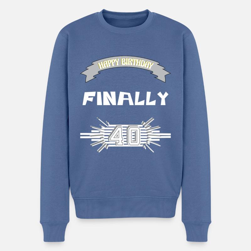 Joyeux anniversaire, cadeau, - Pull Premium bio Homme - bleu pigeon