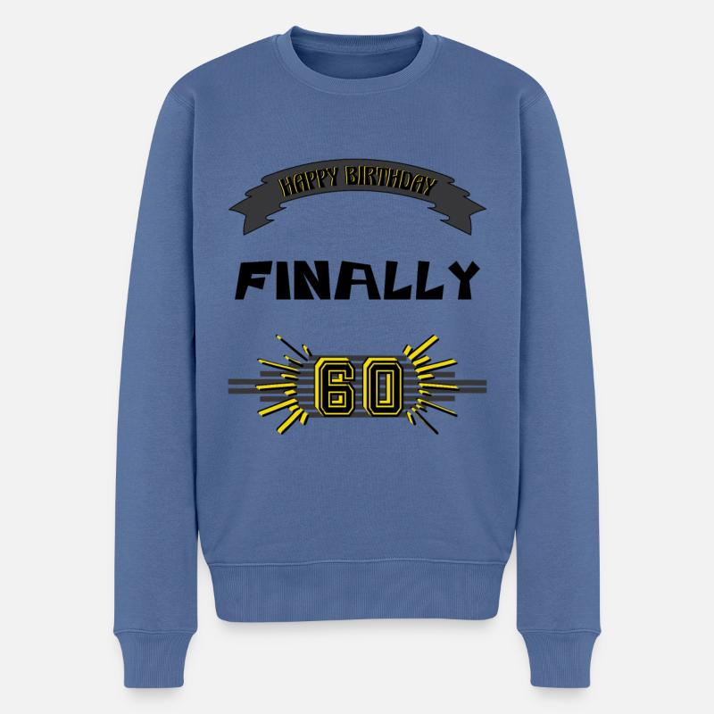 Joyeux anniversaire, cadeau, - Pull Premium bio Homme - bleu pigeon