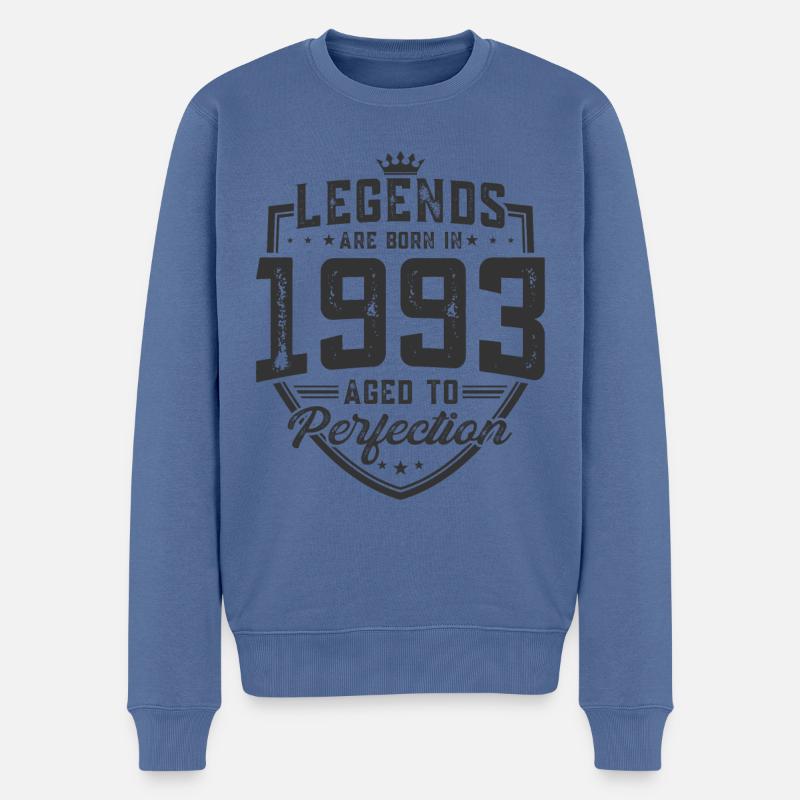 Legenden wurden im Jahrgang 1993 geboren - Männer Premium Bio Pullover - Taubenblau