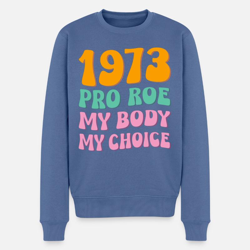 1973 Pro Roe - Männer Premium Bio Pullover - Taubenblau