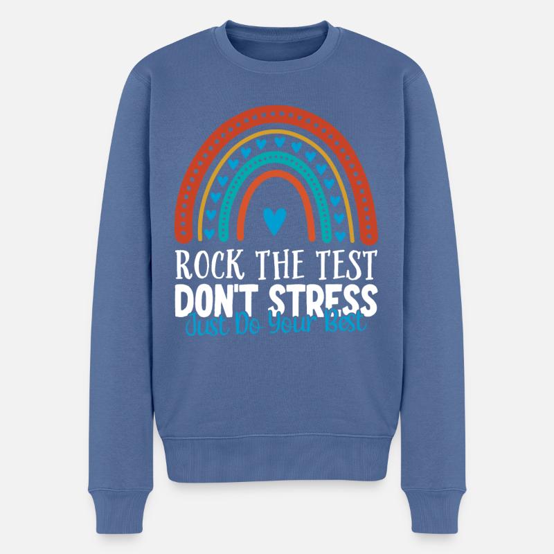 Rock den Test - Männer Premium Bio Pullover - Taubenblau
