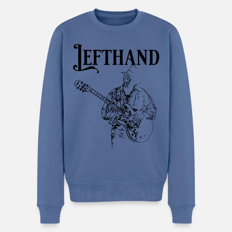 Linkshänder Gitarrist Lefthand - Männer Premium Bio Pullover - Taubenblau
