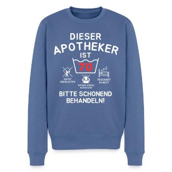 Ce pharmacien a 70 ans. - Pull Premium bio Homme - bleu pigeon - Devant - Nico (187cm)