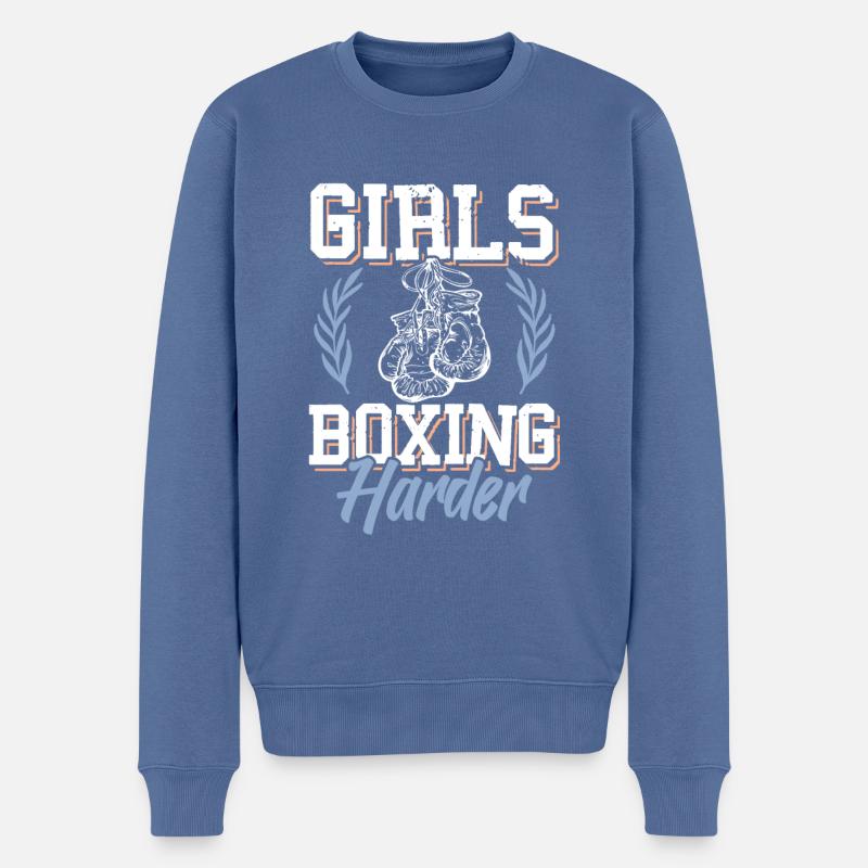 Filles Boxe femmes - Pull Premium bio Homme - bleu pigeon