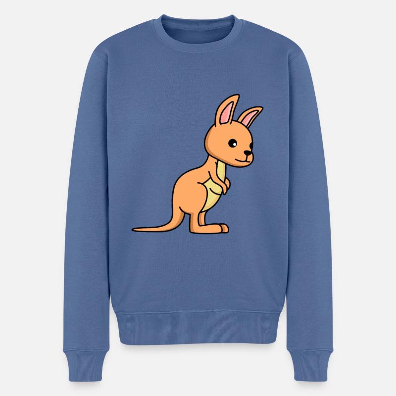 Bande dessinée Kangourou - Pull Premium bio Homme - bleu pigeon
