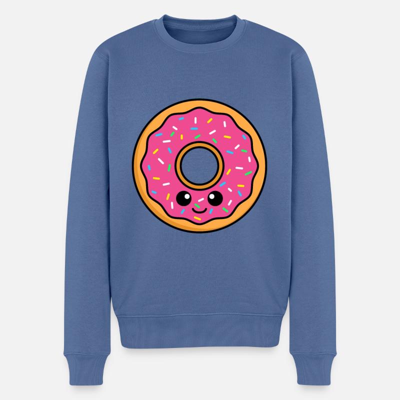 Bande dessinée Donut - Pull Premium bio Homme - bleu pigeon