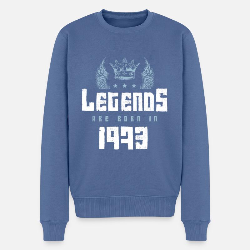 1973 légendes nées en - Pull Premium bio Homme - bleu pigeon