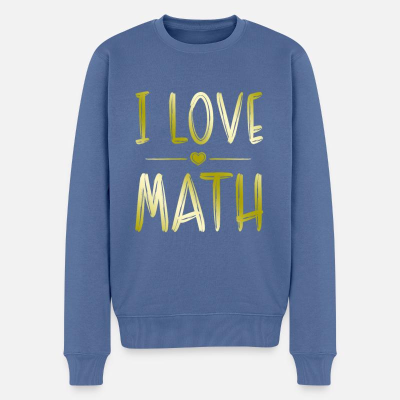 J’adore les maths - Pull Premium bio Homme - bleu pigeon