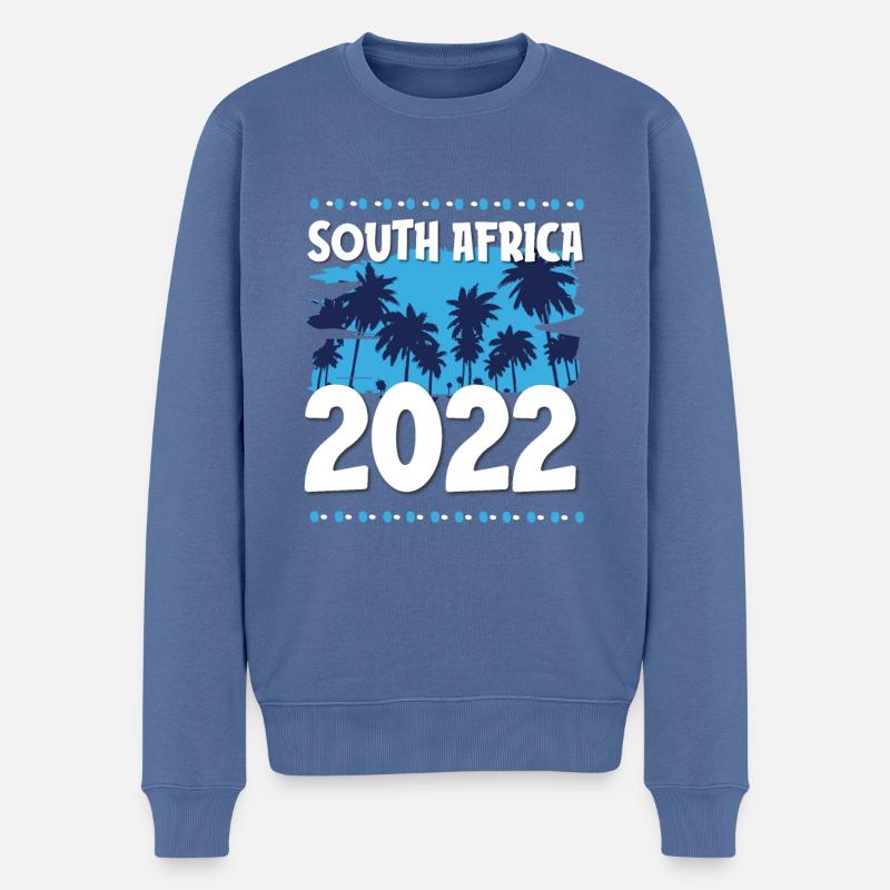 Afrique du Sud 2022 - Pull Premium bio Homme - bleu pigeon