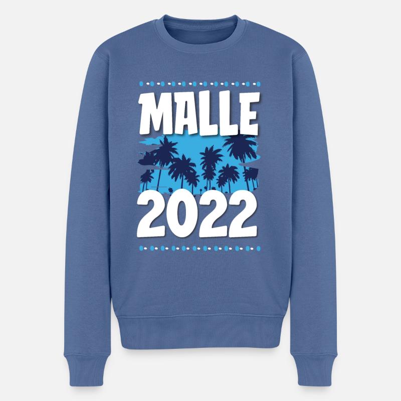 Malle 2022 - Pull Premium bio Homme - bleu pigeon