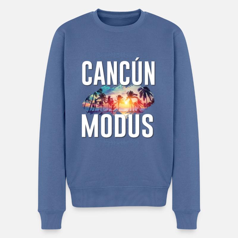 Cancun Modus - Männer Premium Bio Pullover - Taubenblau