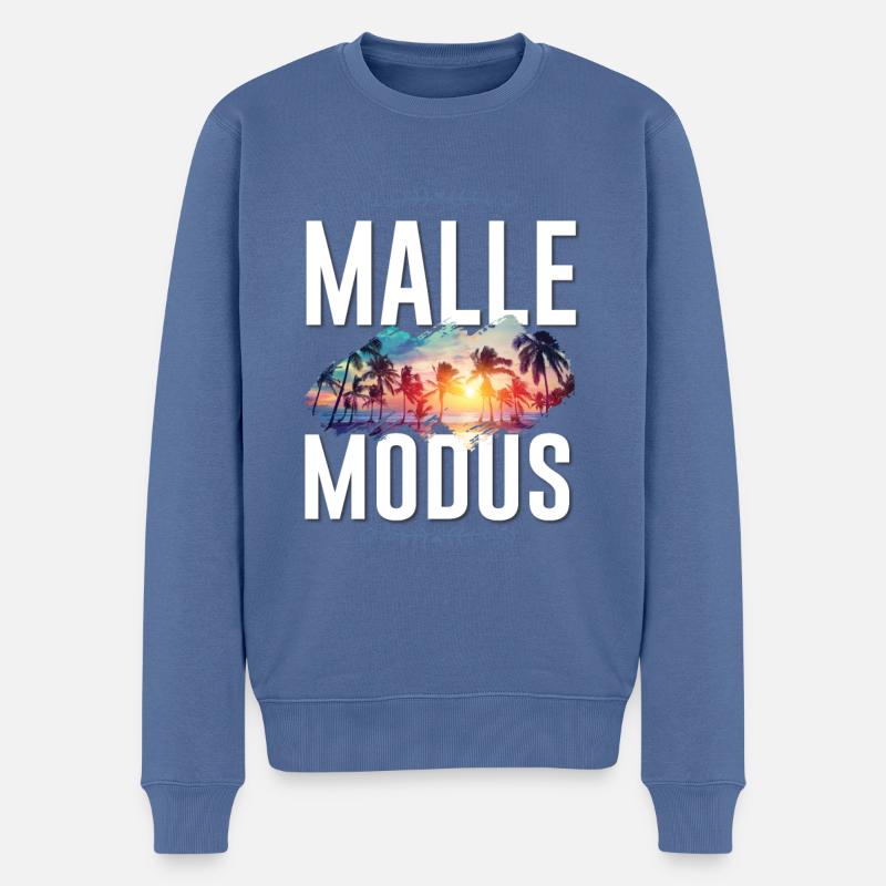 Malle Modus - Männer Premium Bio Pullover - Taubenblau