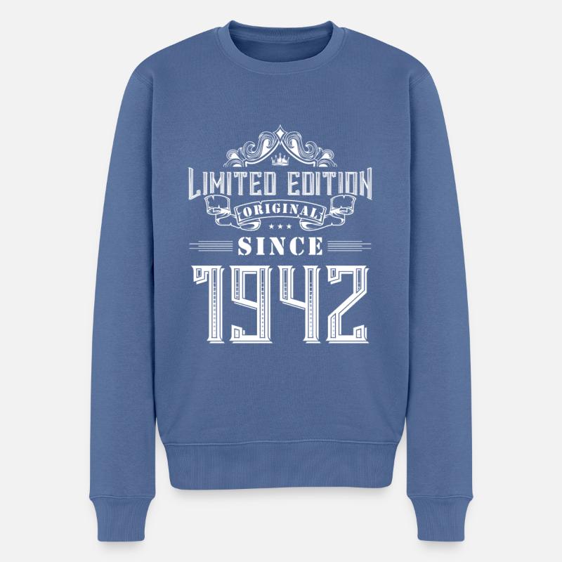 Édition limitée 1942 - Pull Premium bio Homme - bleu pigeon