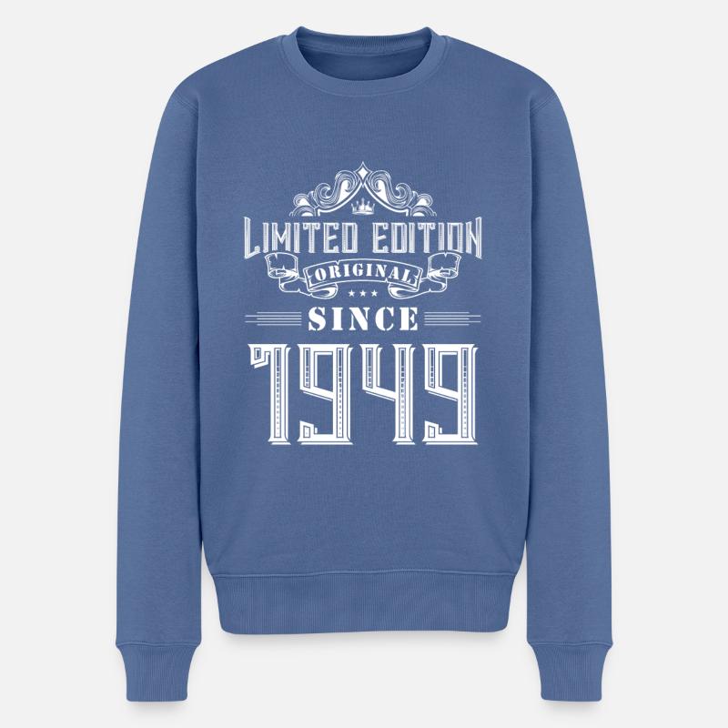 Édition limitée 1949 - Pull Premium bio Homme - bleu pigeon