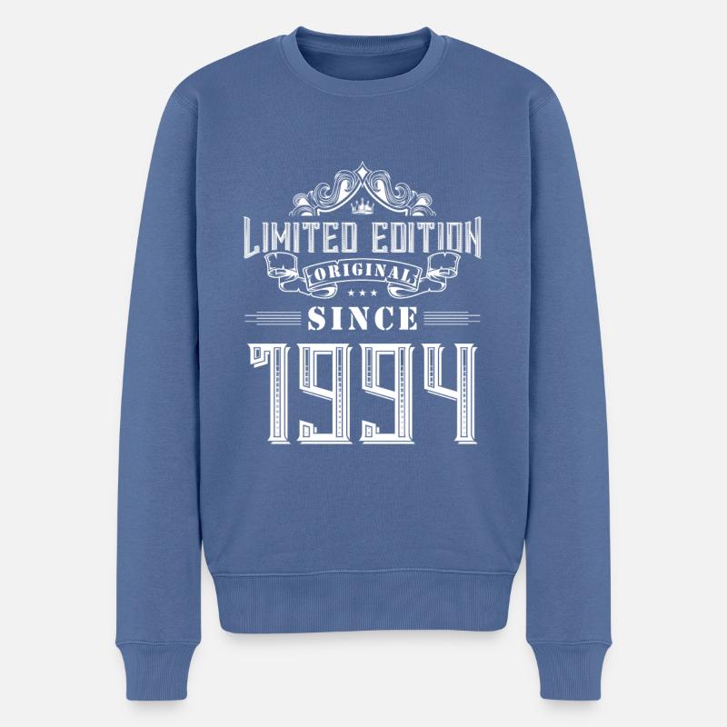 Édition limitée 1994 - Pull Premium bio Homme - bleu pigeon