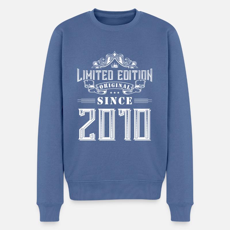 Édition limitée 2010 - Pull Premium bio Homme - bleu pigeon