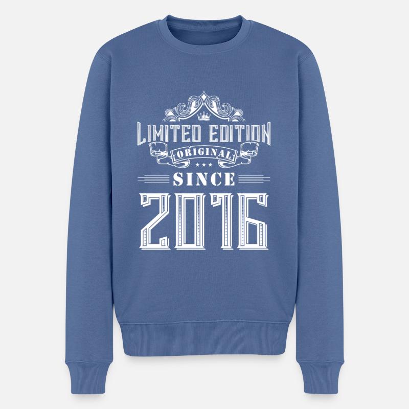 Édition limitée 2016 - Pull Premium bio Homme - bleu pigeon