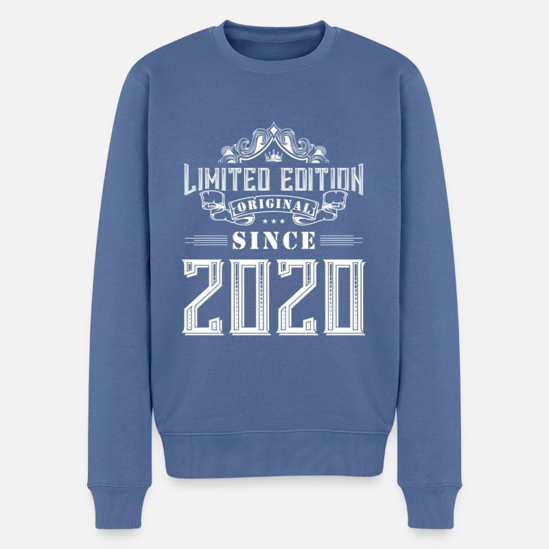 2020 limited edition - Männer Premium Bio Pullover - Taubenblau