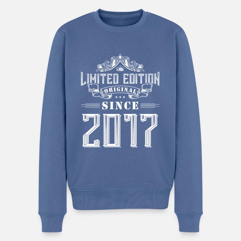 2017 limited edition - Männer Premium Bio Pullover - Taubenblau