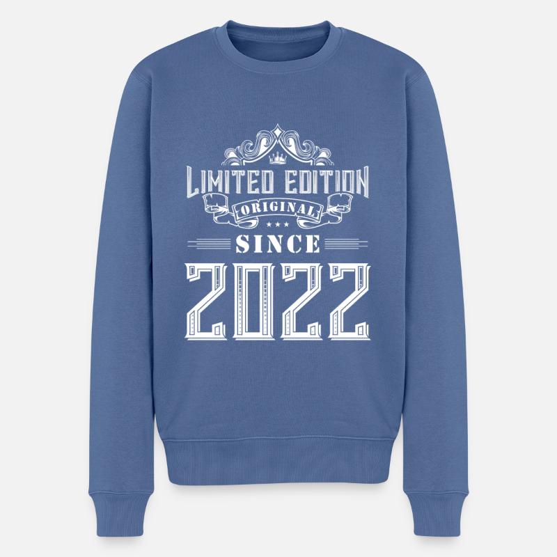 Édition limitée 2022 - Pull Premium bio Homme - bleu pigeon