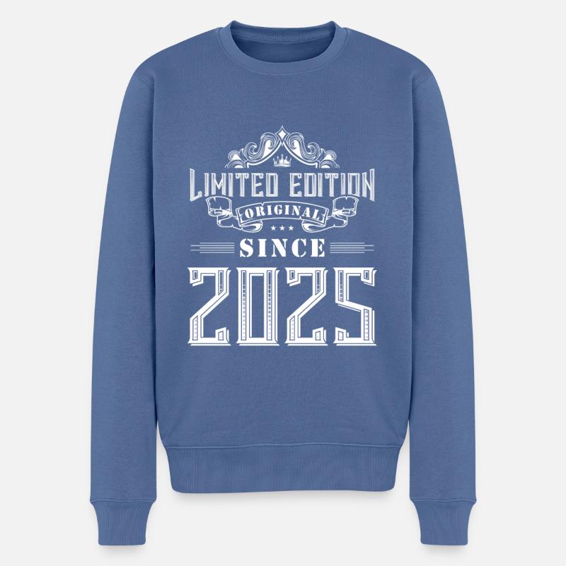 Édition limitée 2025 - Pull Premium bio Homme - bleu pigeon