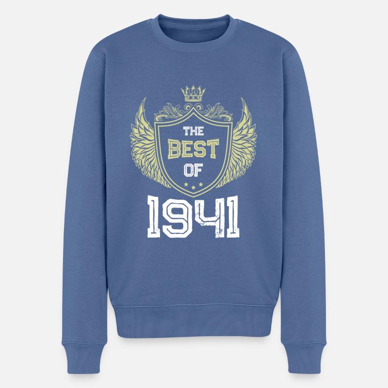 1941 best of - Pull Premium bio Homme - bleu pigeon