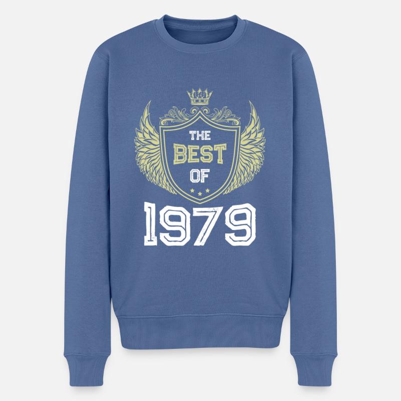 1979 best of - Männer Premium Bio Pullover - Taubenblau