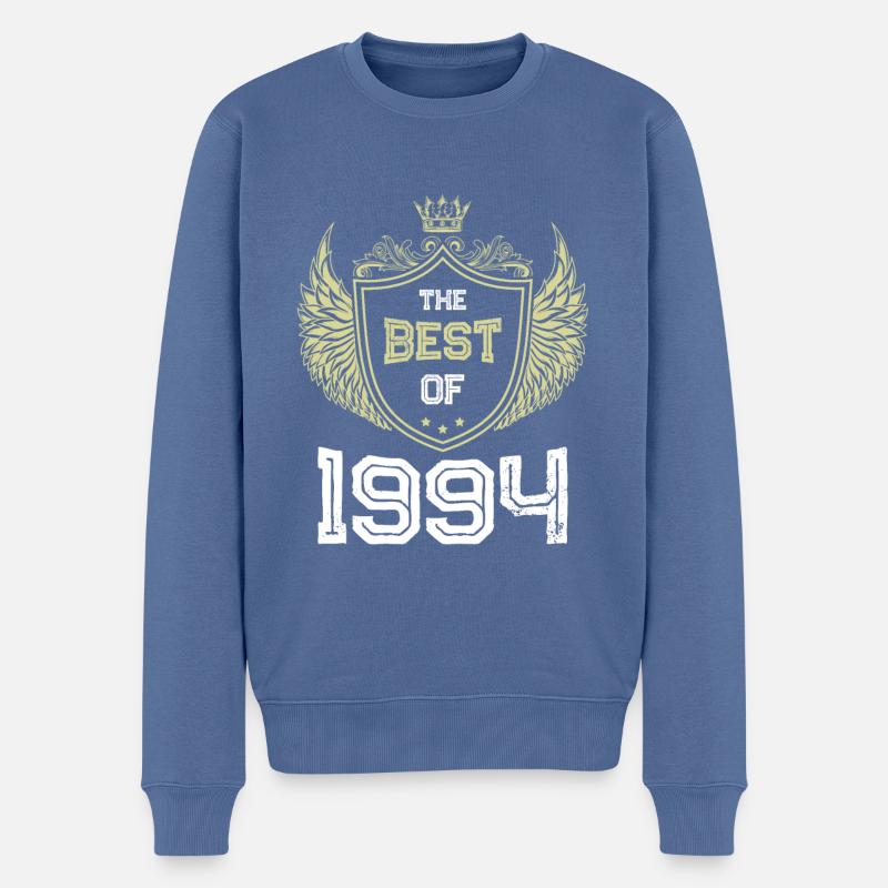 1994 best of - Männer Premium Bio Pullover - Taubenblau
